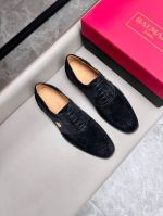 BALMAIN Black calfskin Leather Shoes-BALMAIN Man Business Leather Shoes